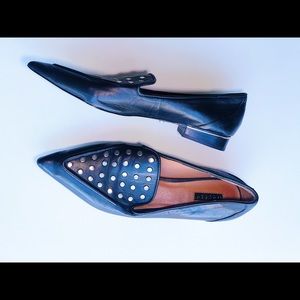 Topshop studded leather loafer- size 11